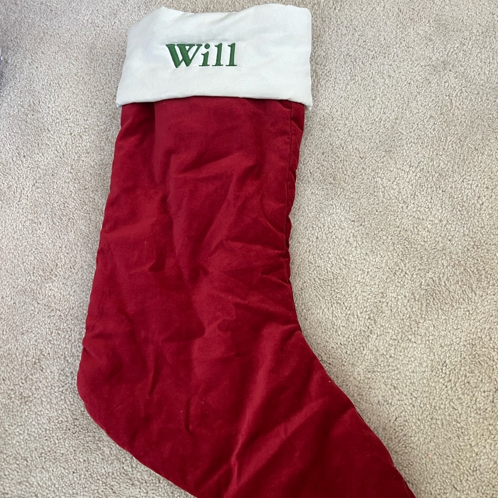Large pottery barn “Will” stocking